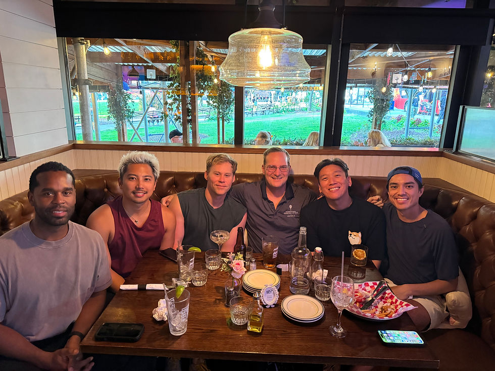 Socializing on and off the court!