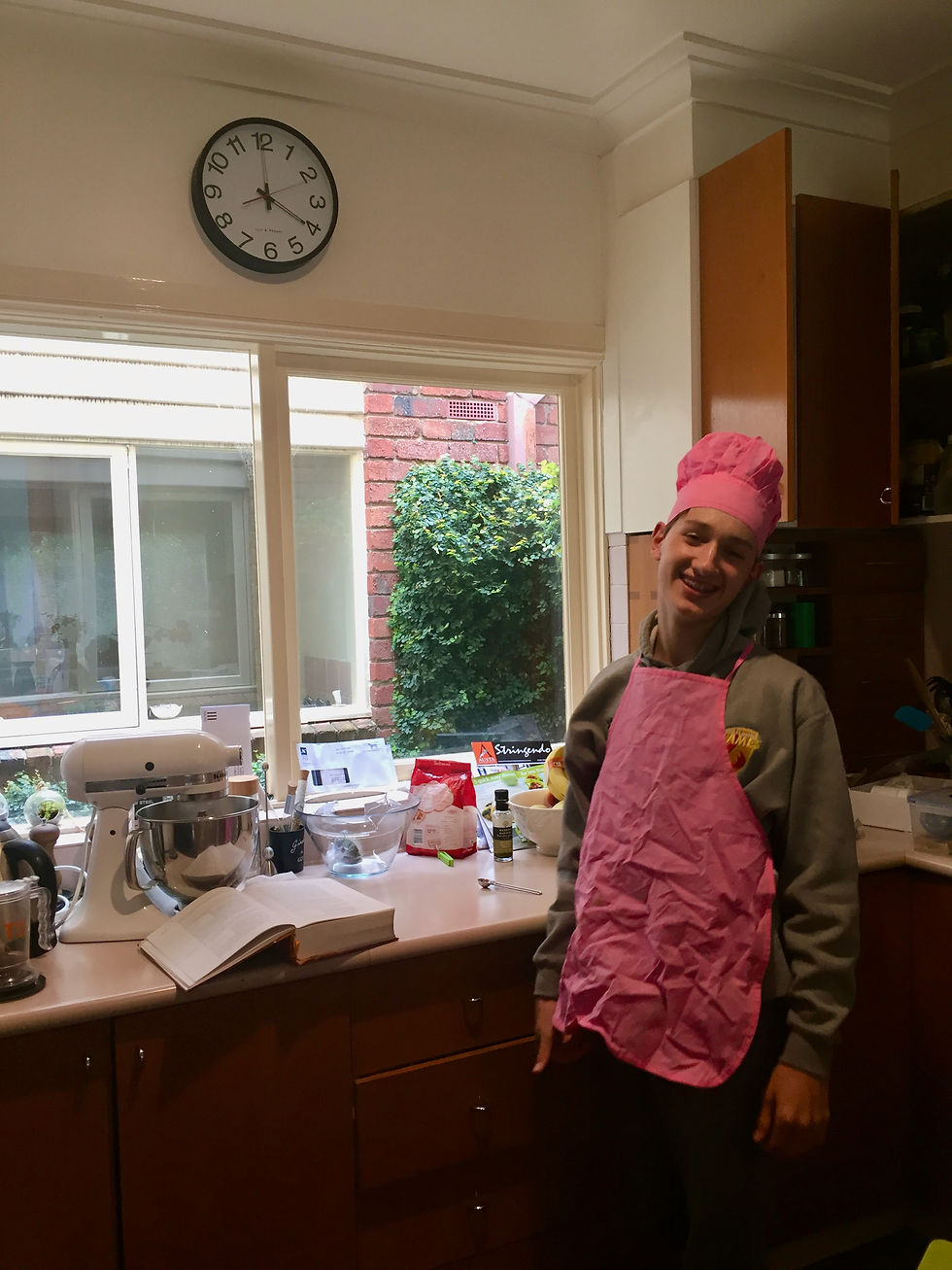 Manny cooking pink 2