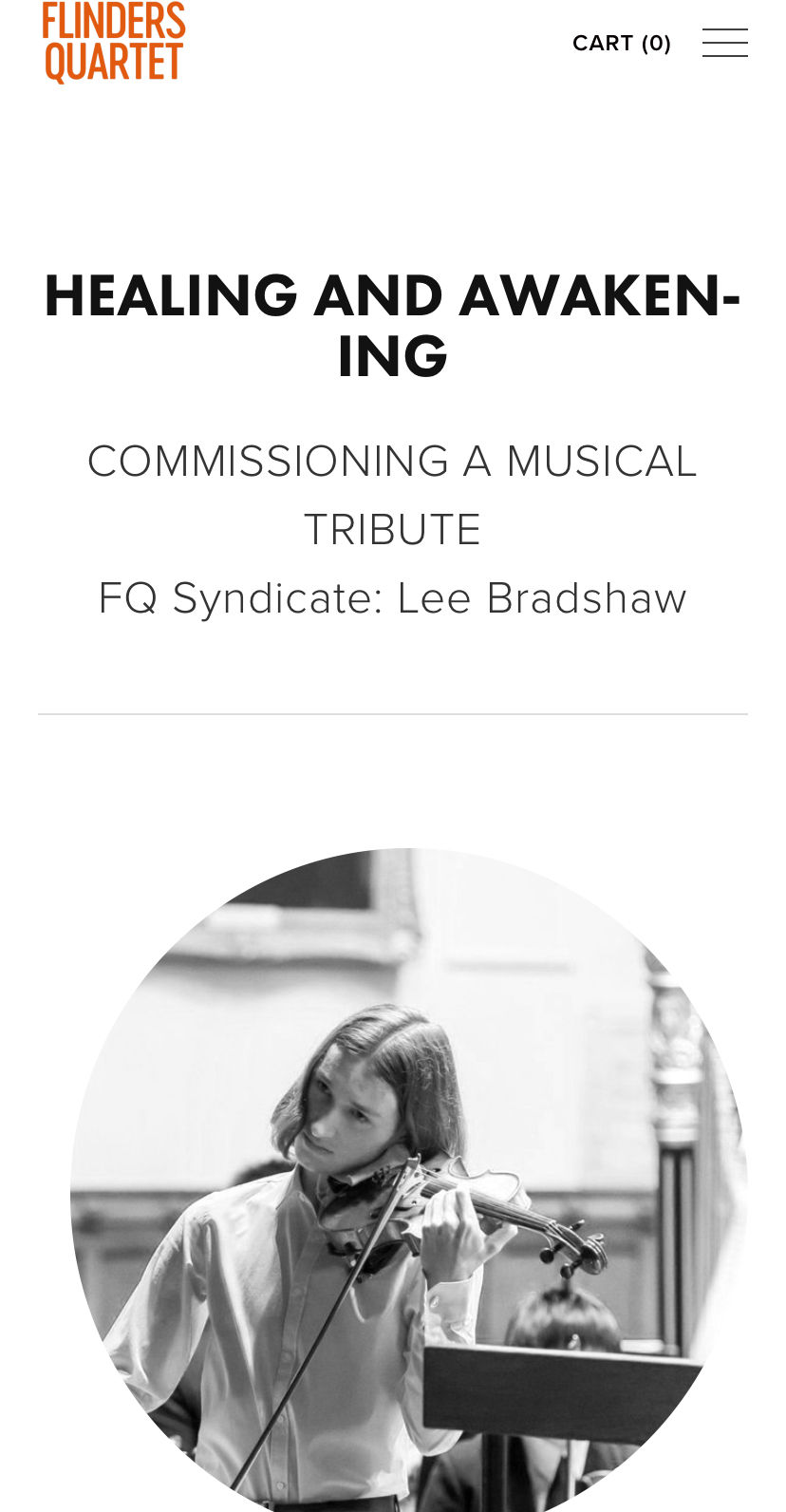Quartet and octet for youth musicians for mental health.