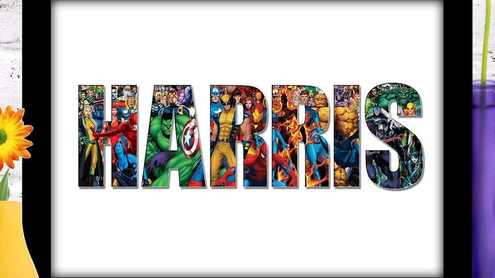 Personalised Marvel Word Art