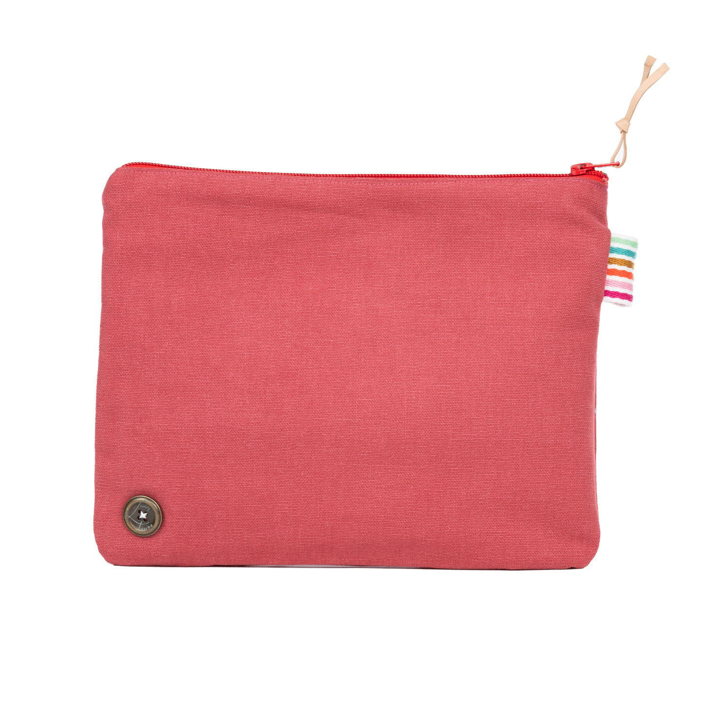 SLIM Toilettas - Framboos + riem nr. 13 (Meerkleurige strepen