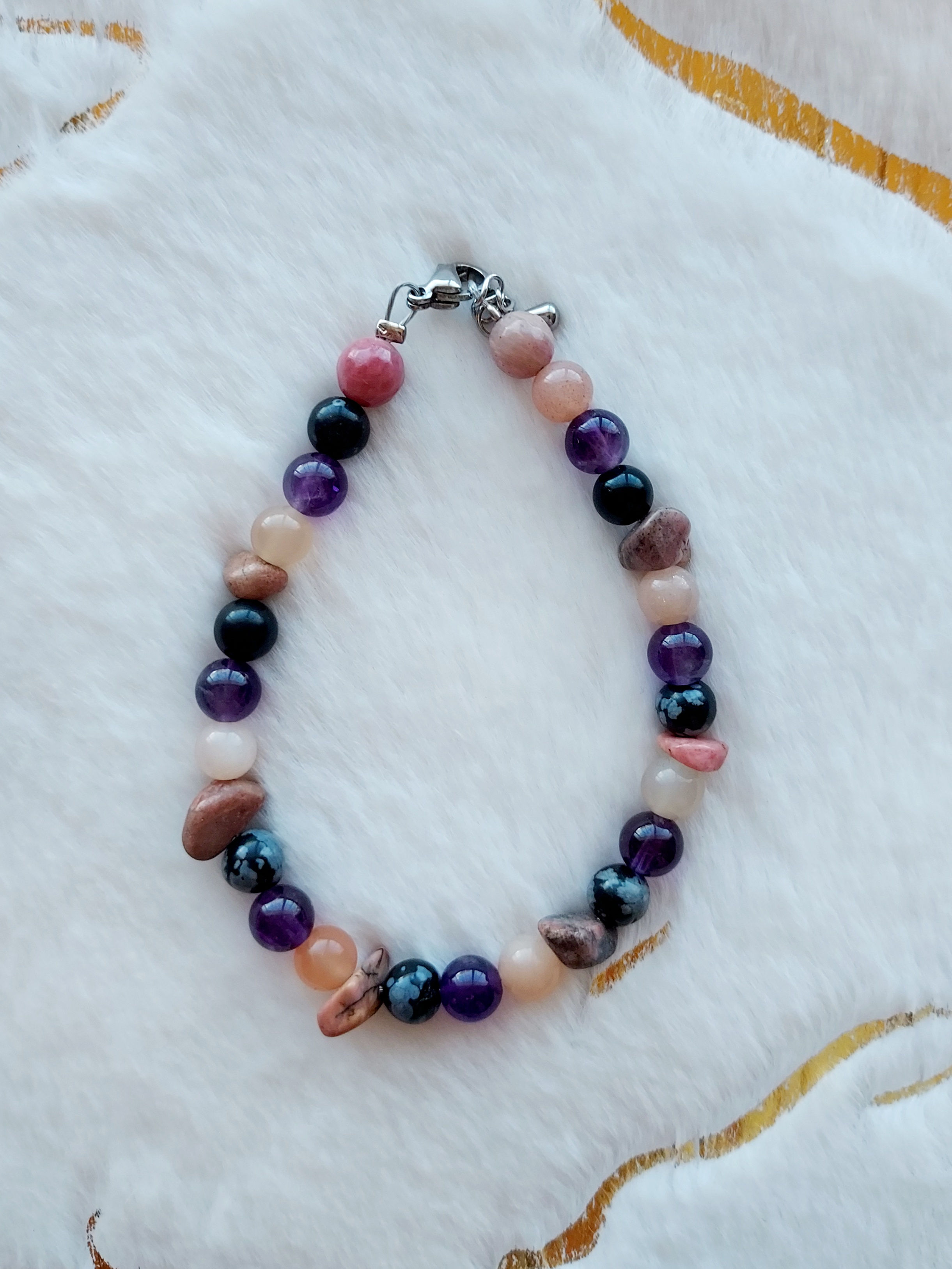 Bracelet de litho : ÉQUILIBRE ÉMOTIONNEL 