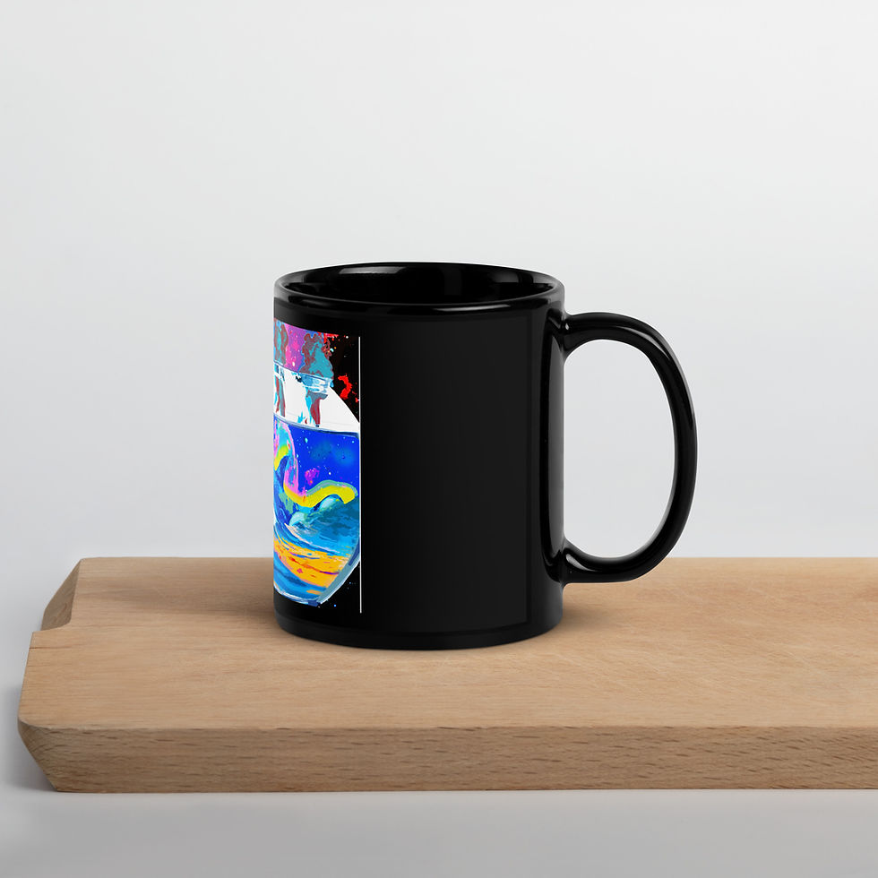 Thumbnail: Never Too Old - Black Glossy Mug