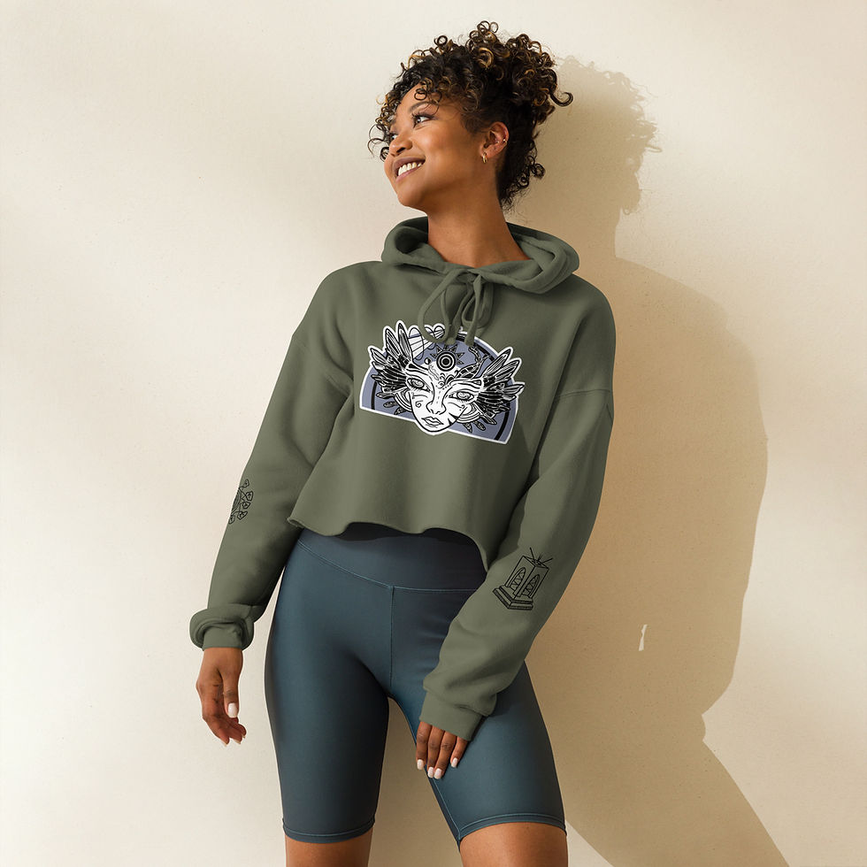 Thumbnail: Cosmic Priestess Crop Hoodie