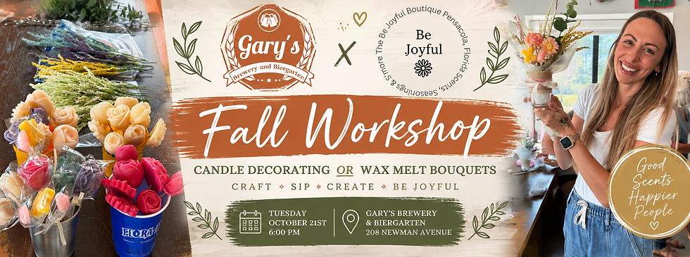🍂 Fall Candle & Wax Melt Decorating Workshop 🍂