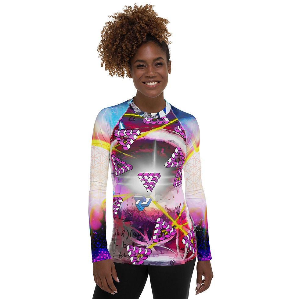 Thumbnail: Cosmic Building Blocks Women's Rash Guard