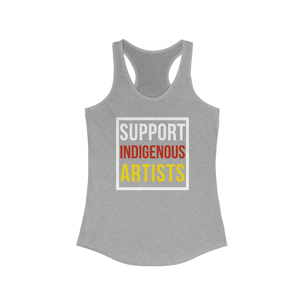 Thumbnail: "Support Indigenous Artists" Women's Ideal Racerback Tank