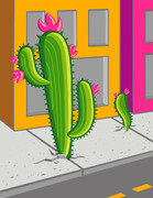 Digital cover illustration for CACTUS financial PDF newsletter.