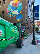 DBL VSN Brush the Block 2025 Mural — Stamped Robin 8