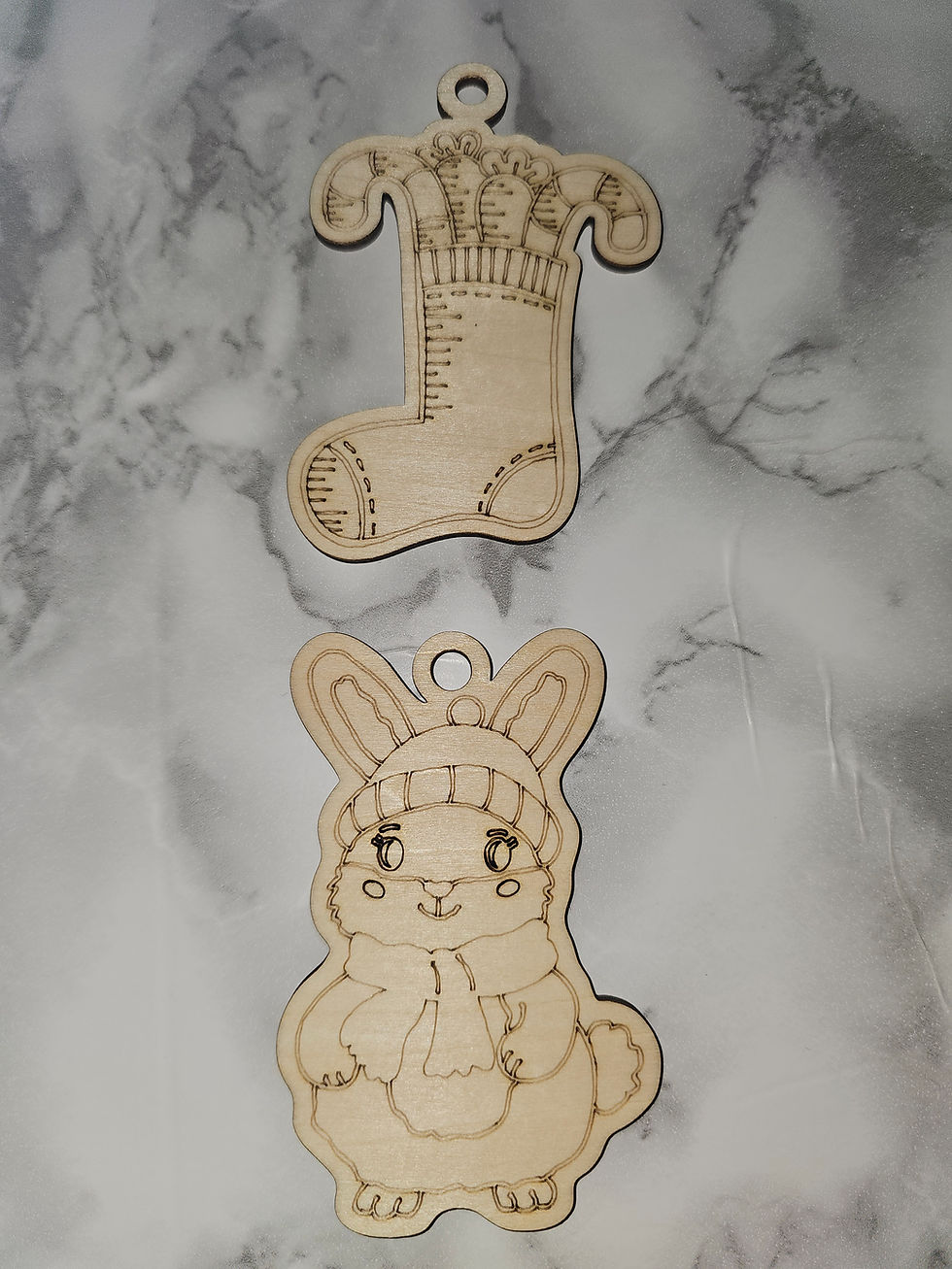 Thumbnail: A 10 Pack of DIY Wooden Christmas Ornaments