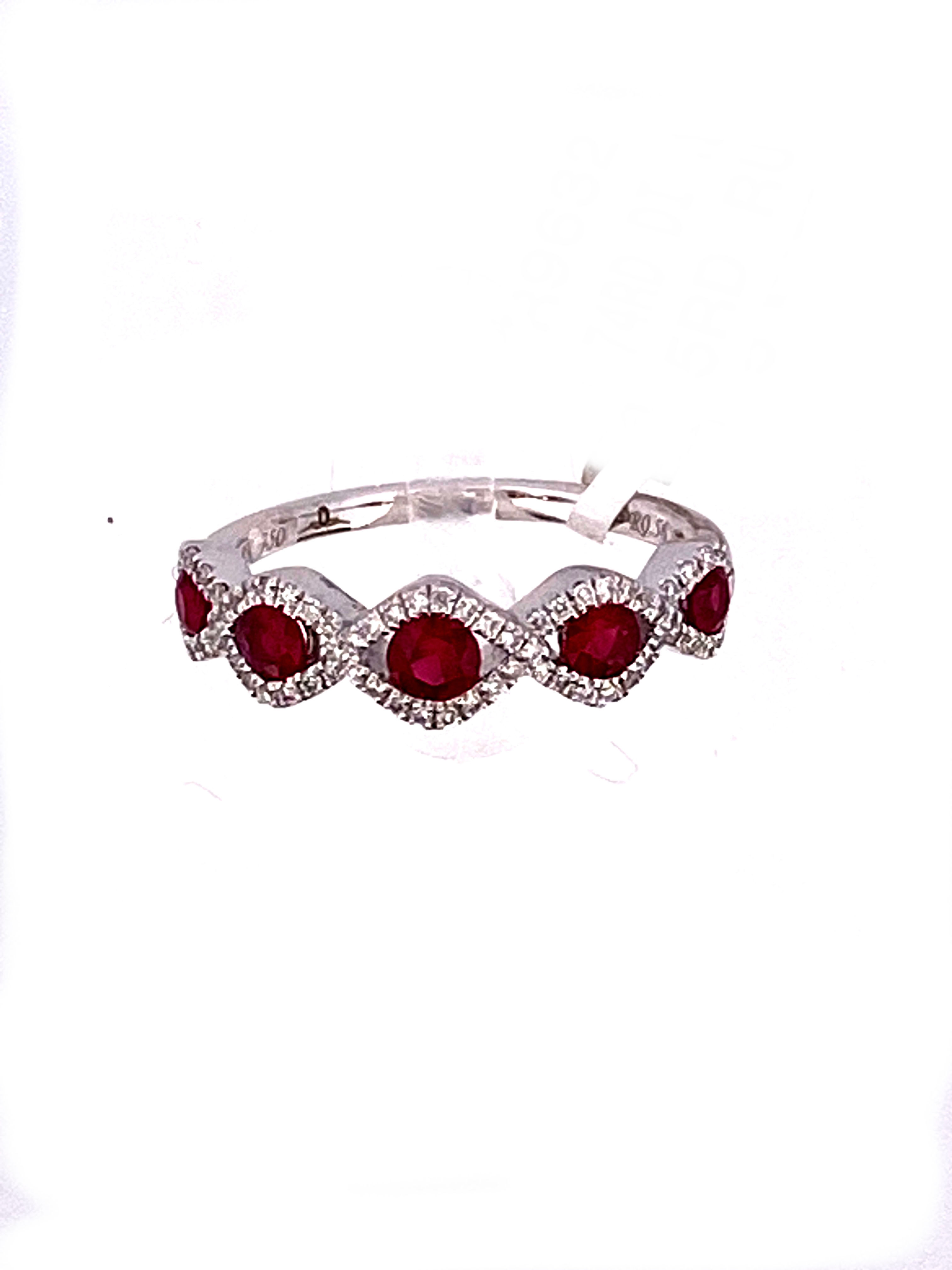 18kt what ruby and diamond ring