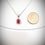 Thumbnail: 14KT WG RUBY & DIAMOND PENDANT