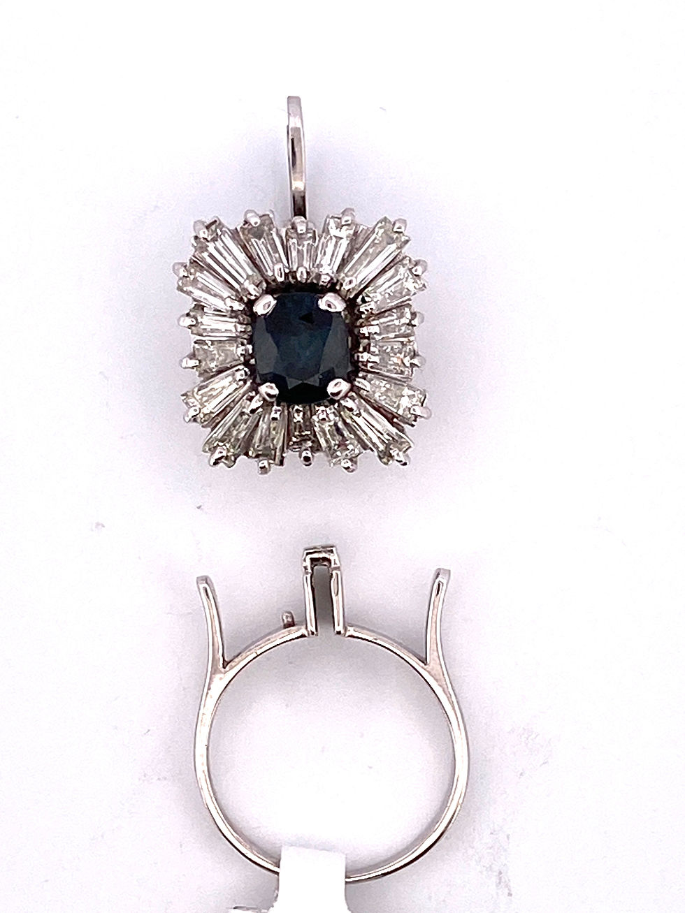 Thumbnail: 14kt wg Sapphire and diamond ring and pendant .