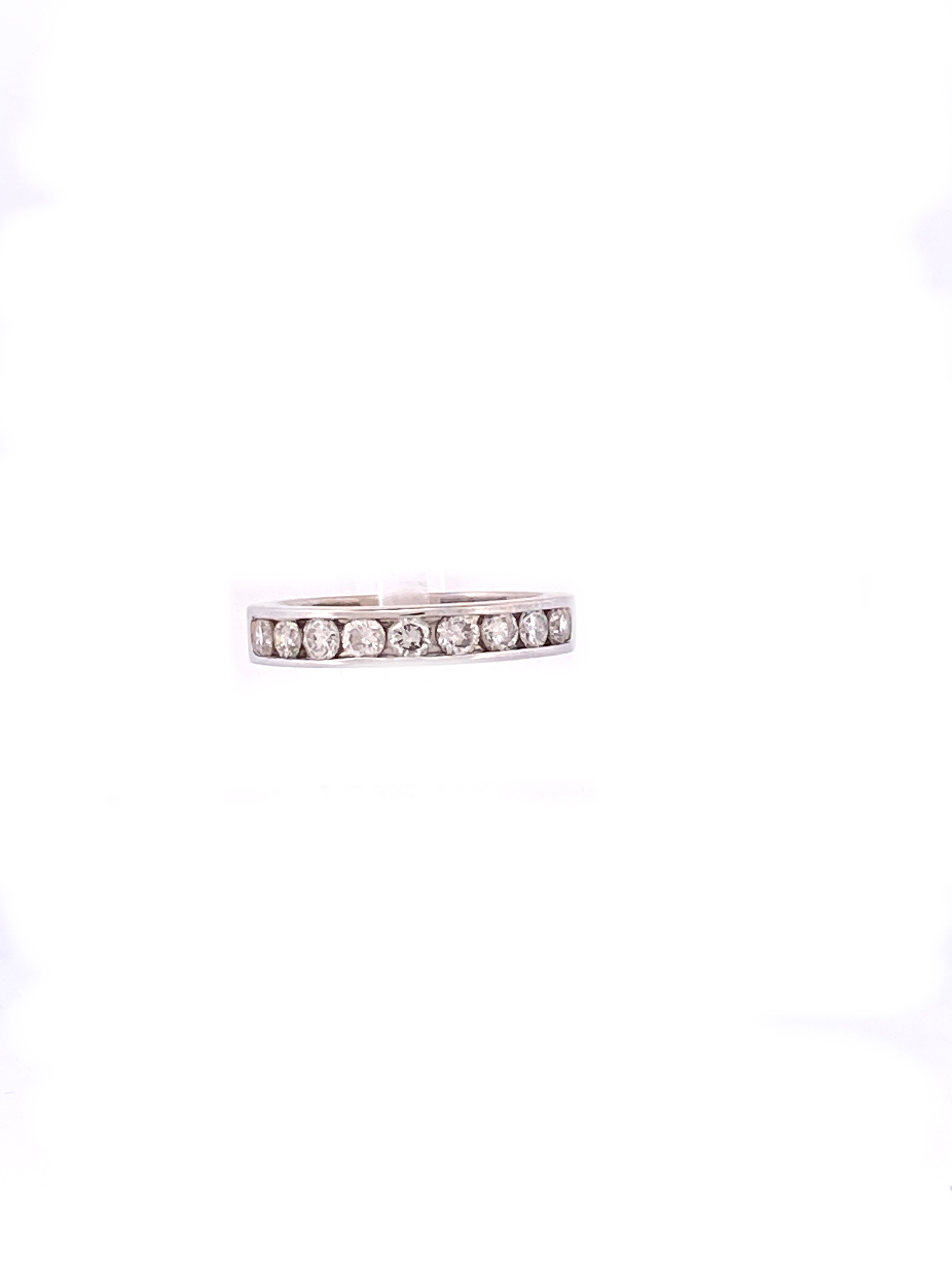 14KT WG Natural Diamond Band