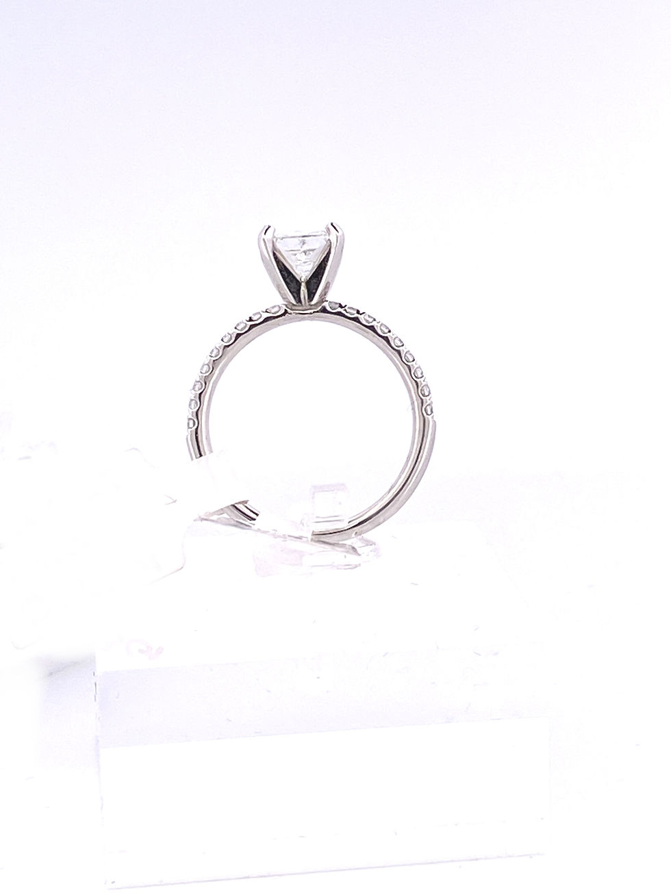 Thumbnail: 14KT WG Natural Diamond Engagement Ring