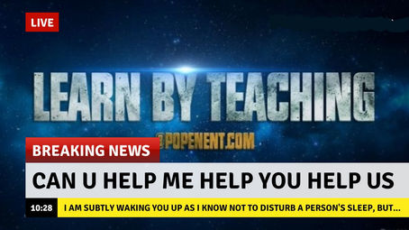 If we are not "Helping" the situation, we are "Hurting" the situation. 