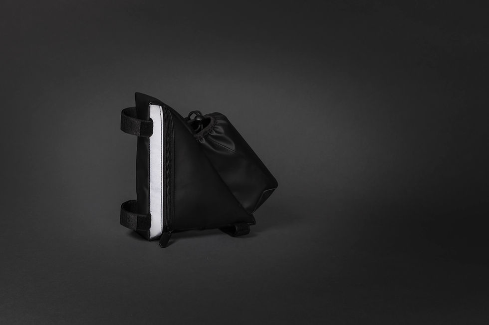Miniatura: Bolsa bicicleta de alta visibilidad de PU con portabotella