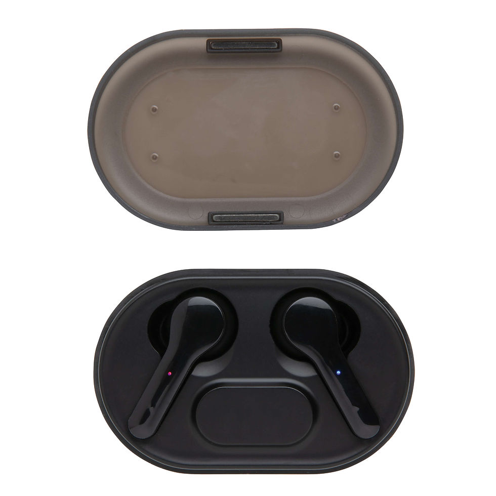 Miniatura: Auriculares TWS con logotipo iluminado en estuche de carga
