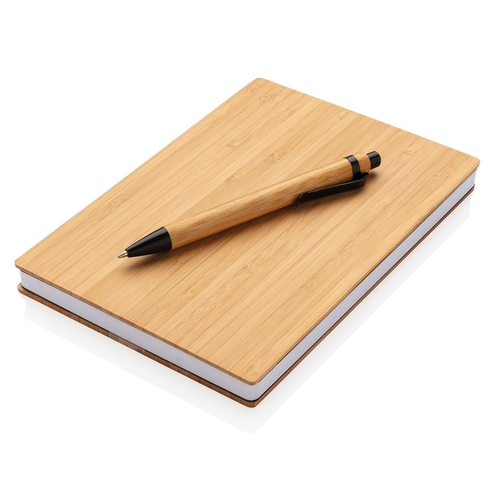 Miniatura: Juego de libreta y bolígrafo A5 Bamboo