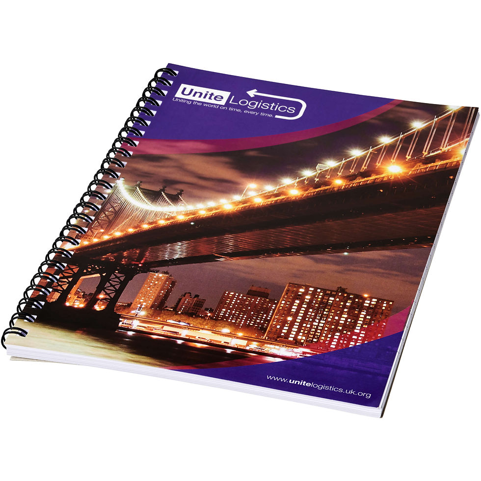Miniatura: Cuaderno espiral A4 con cubierta impresa Desk-Mate®