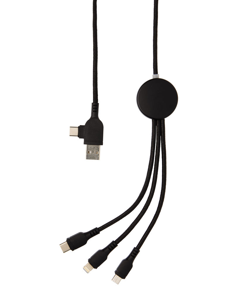 Miniatura: Cable 6 en 1 con logo iluminado