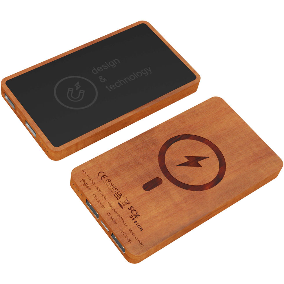 Miniatura: Batería externa inalámbrica magnética de 5000 mAh y 5W SCX.design P39
