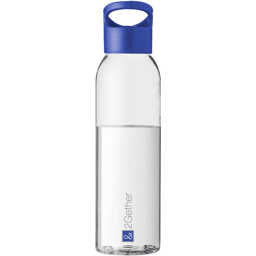Miniatura: Botella de Tritan™ transparente con tapa de colores 650ml Sky