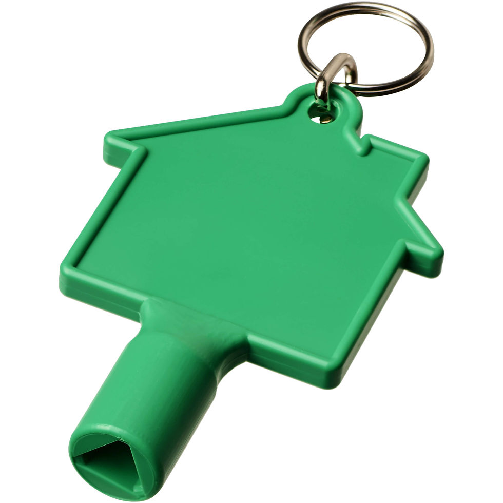 Miniatura: Llave universal con forma de casa y llavero Maximilian
