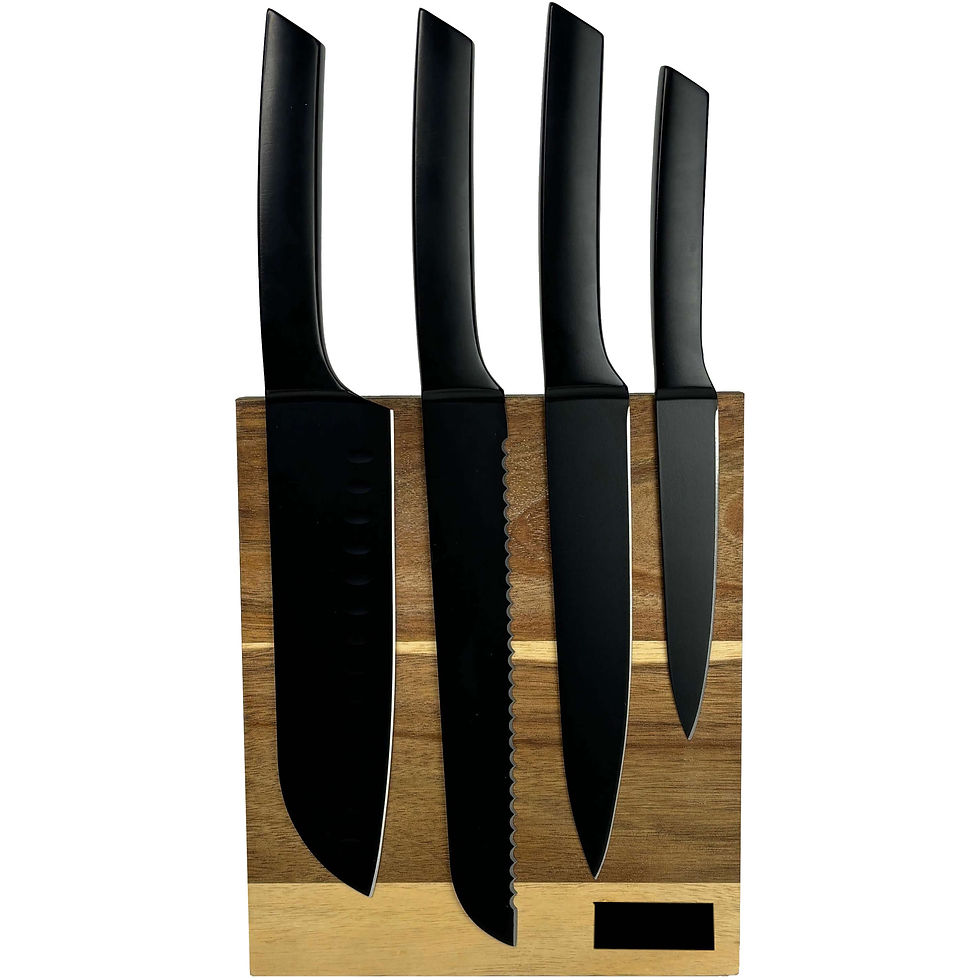 Miniatura: Juego de cuchillos de cocina y tabla de cortar SCX.design K04