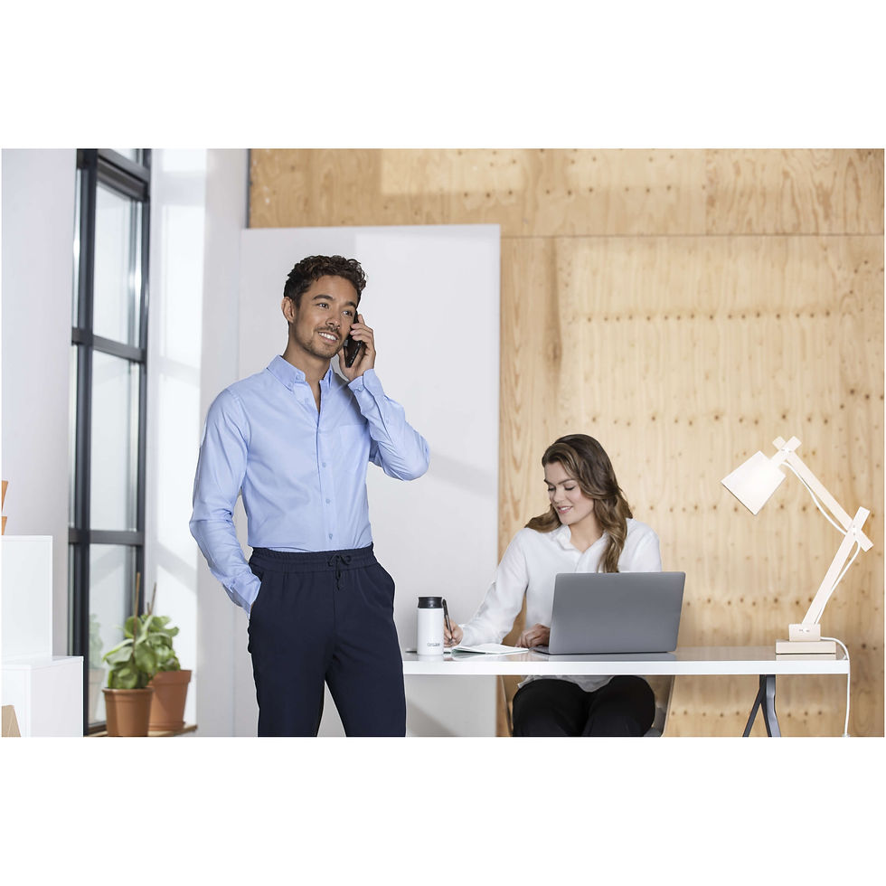 Miniatura: Camisa de manga larga para hombre de 130 g/m² Pollux