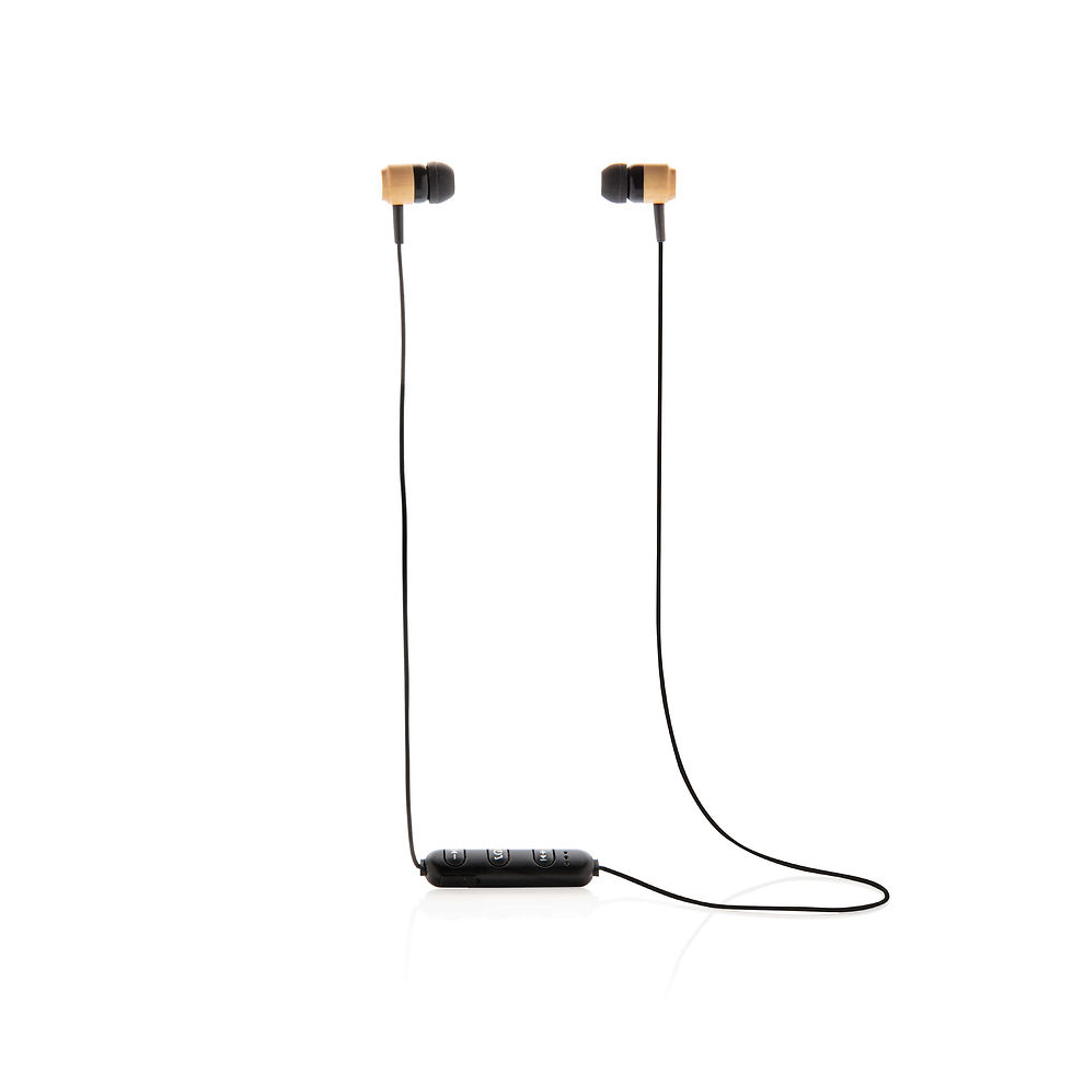 Miniatura: Auriculares inalámbricos bambú
