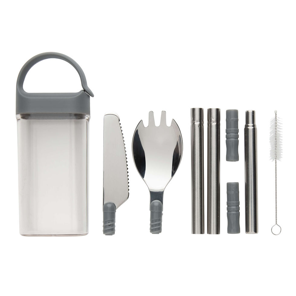 Miniatura: Juego de cubiertos reutilizables de bolsillo on-the-go
