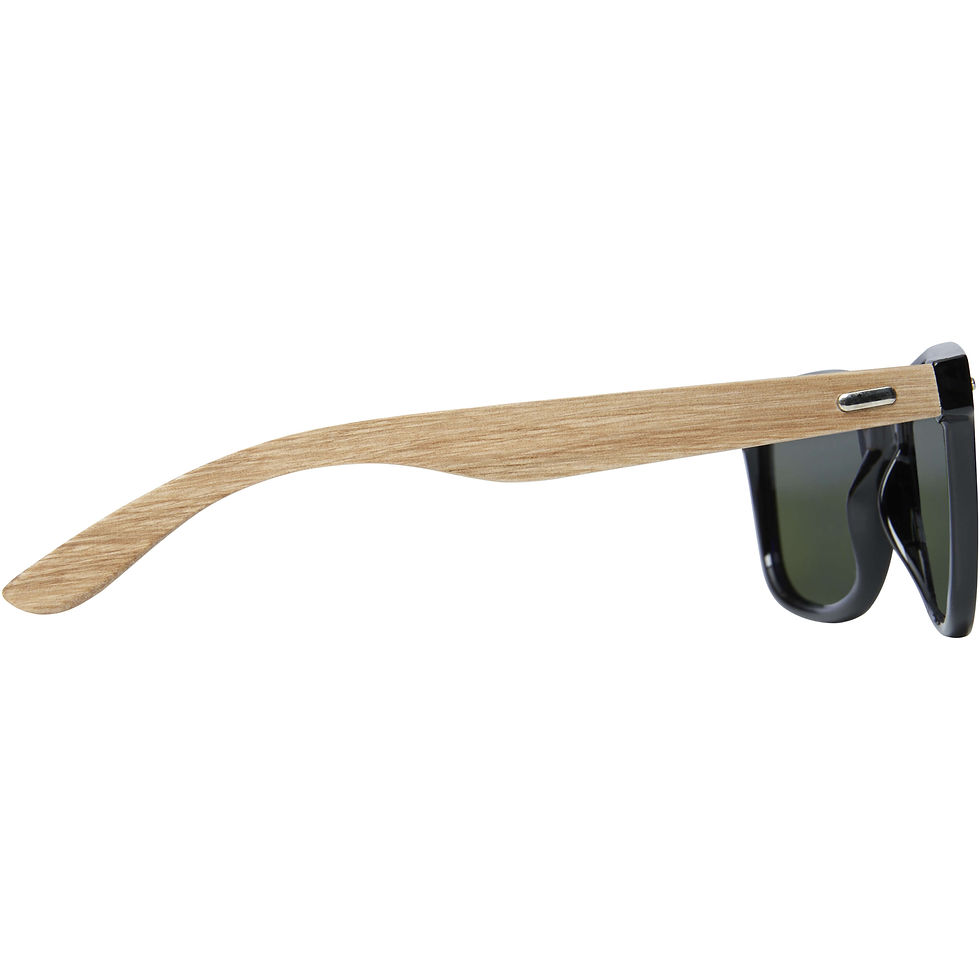 Miniatura: Gafas polarizadas con cristal de espejo de RPET/madera en caja de regalo Hiru