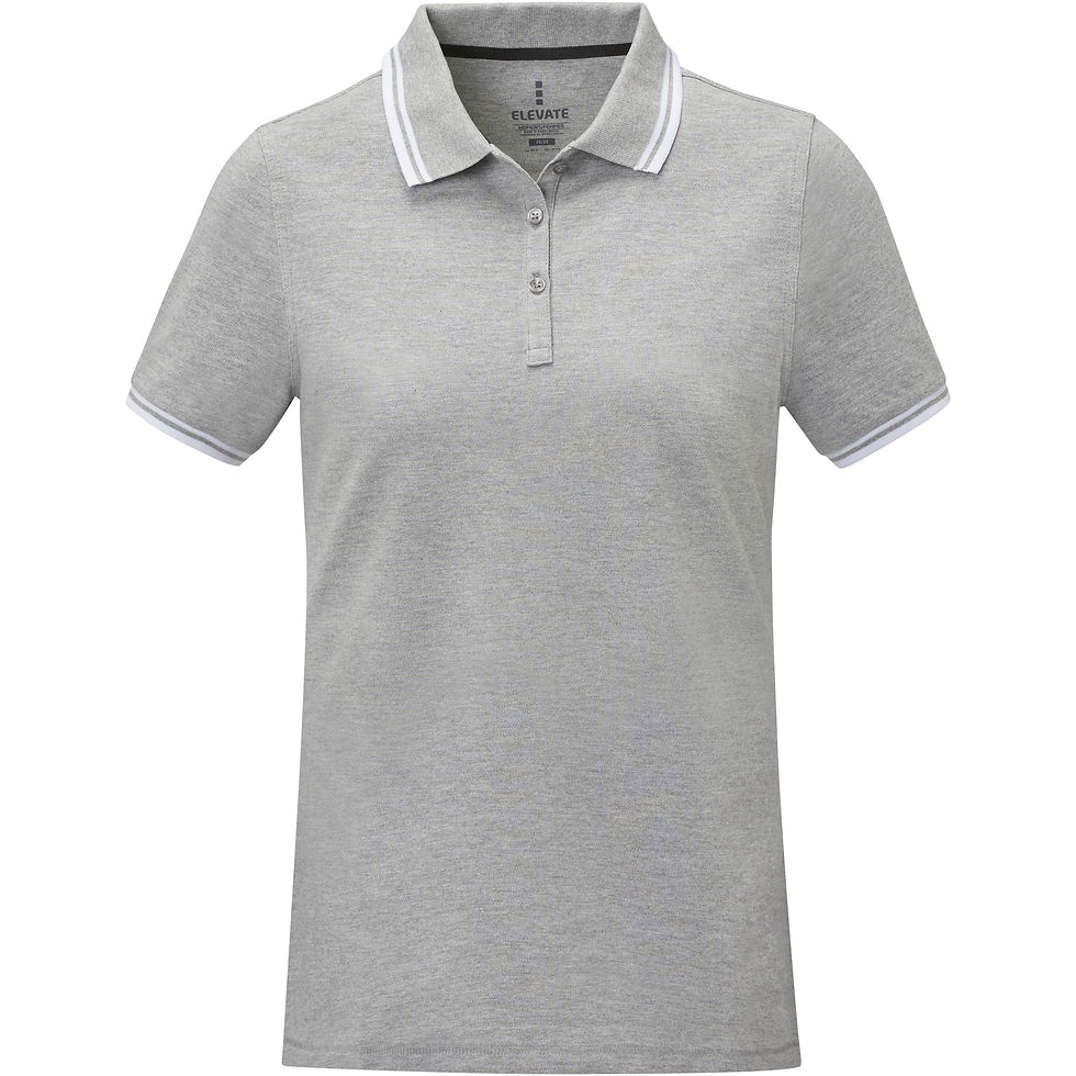 Miniatura: Polo de manga corta con ribete para mujer Amarago