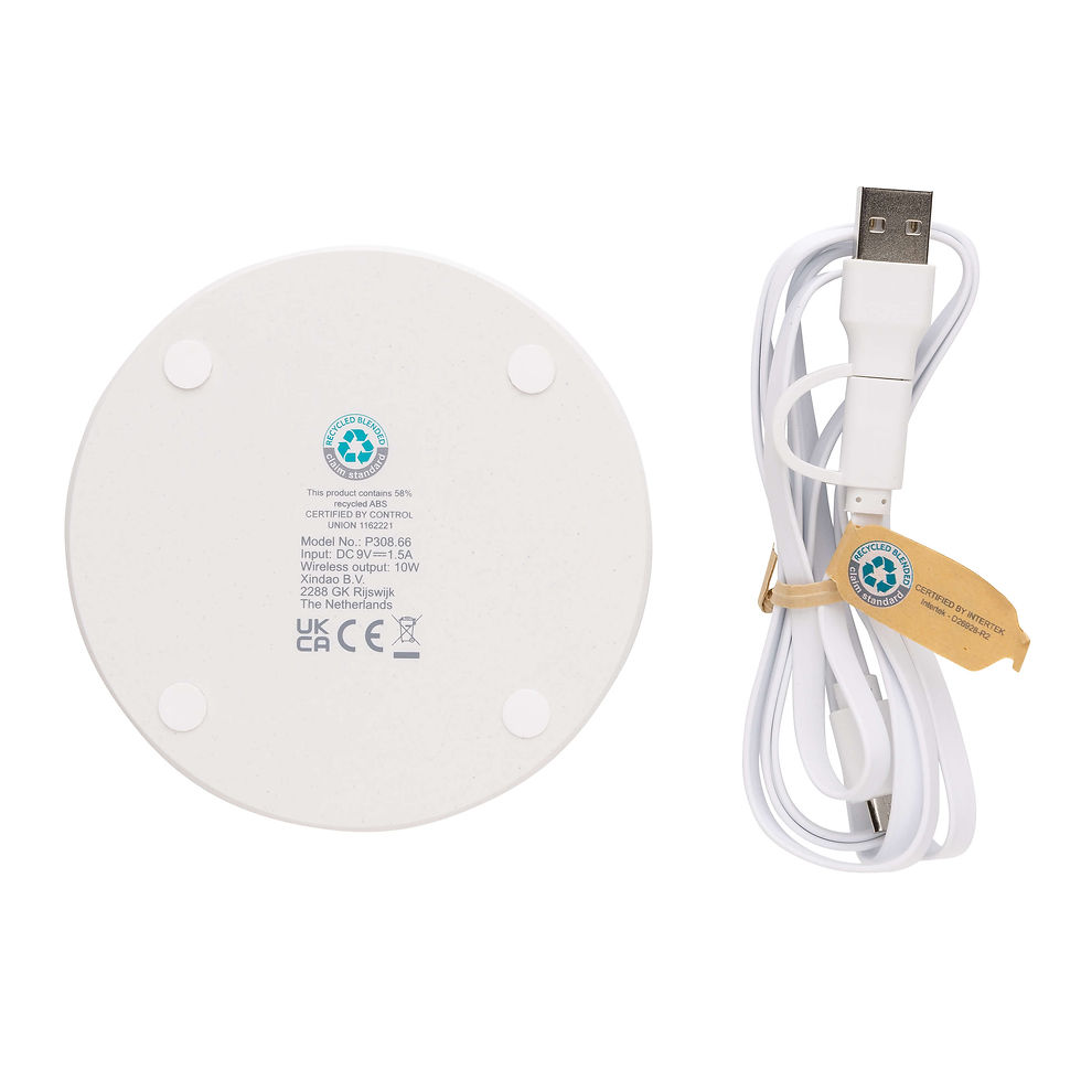 Miniatura: Cargador inalámbrico RCS de plástico reciclado de 10W