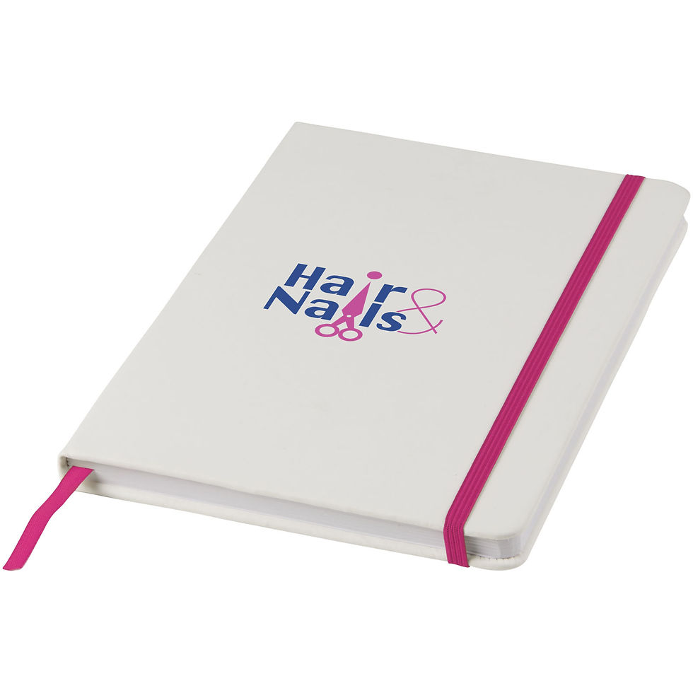 Miniatura: Libreta A5 blanca con cinta de color Spectrum