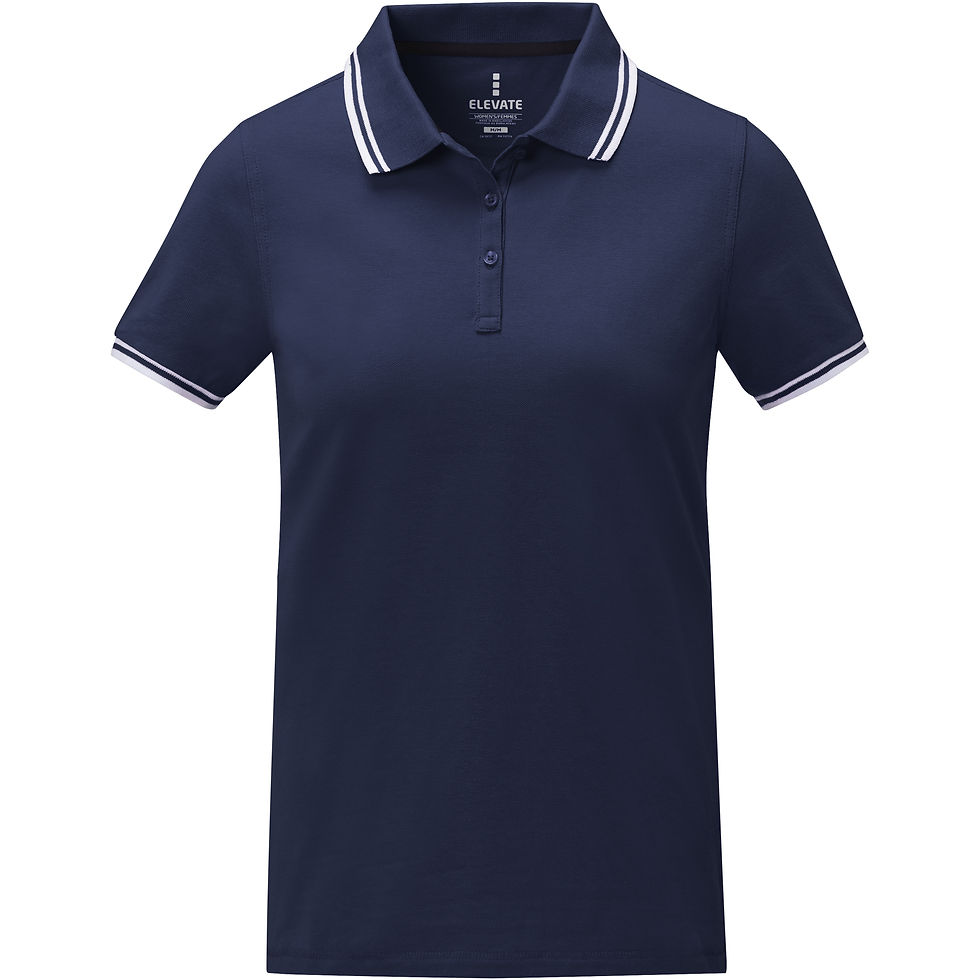 Miniatura: Polo de manga corta con ribete para mujer Amarago