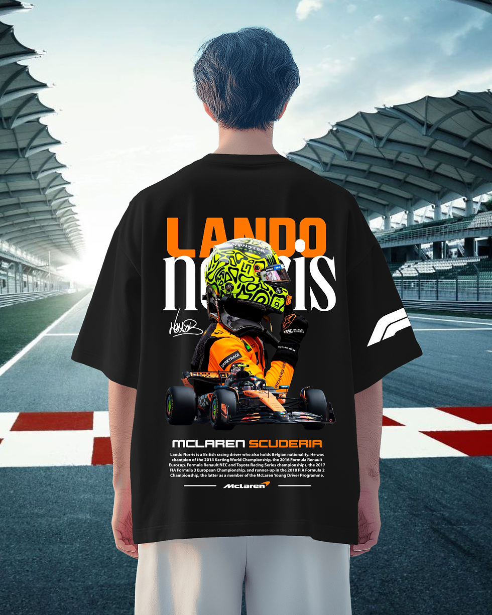 Thumbnail: Lando Norris Inspired Race - Oversized French Terry PremiNum T-shirt