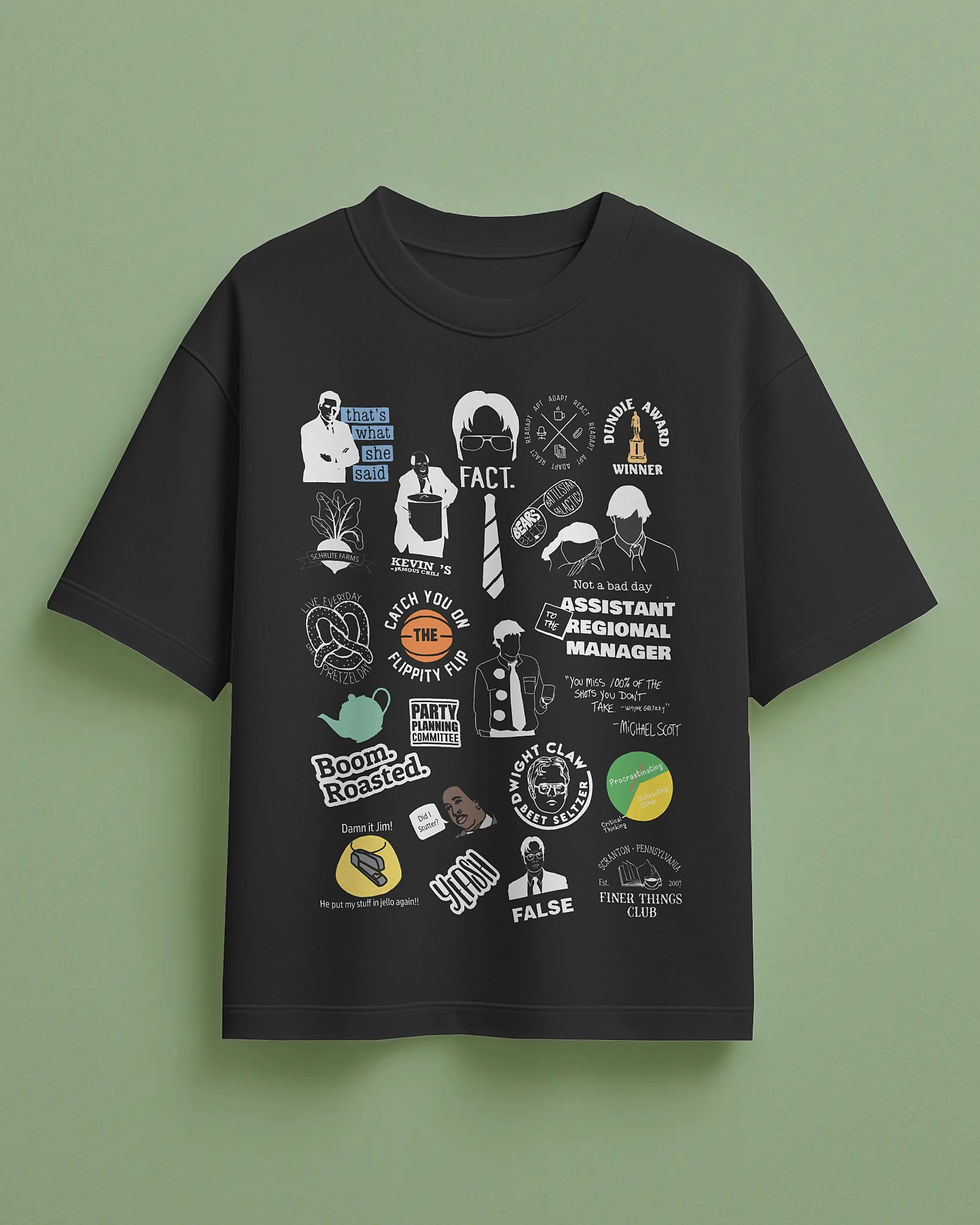 Thumbnail: The Office Doodle - Oversized Fit T-shirt