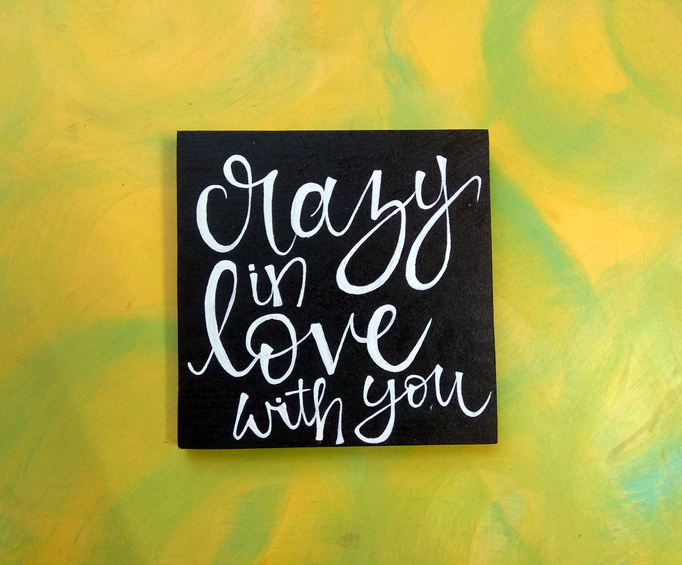 Thumbnail: Square Wood Sign - Crazy in Love with You