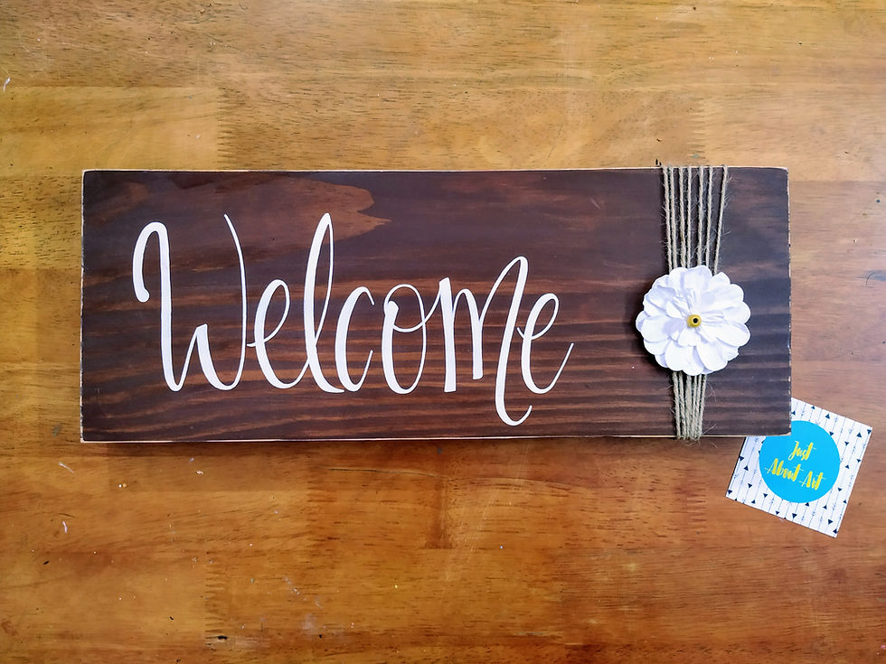 Thumbnail: Wooden Welcome Board with Jute Flower