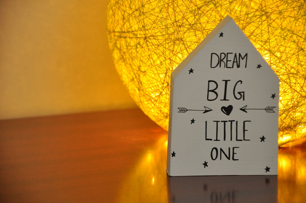 Thumbnail: Home Shaped Wooden Table Top - Dream Big Little One
