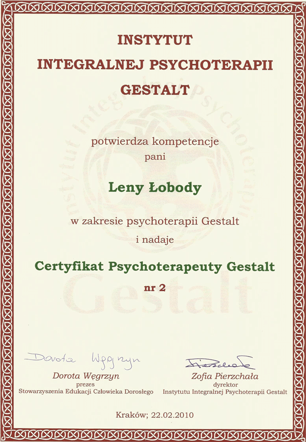 Psychoterapeuta Gdańsk, Psycholog Gdańsk, Psychoterapia Gdańsk, Terapia Gestalt
