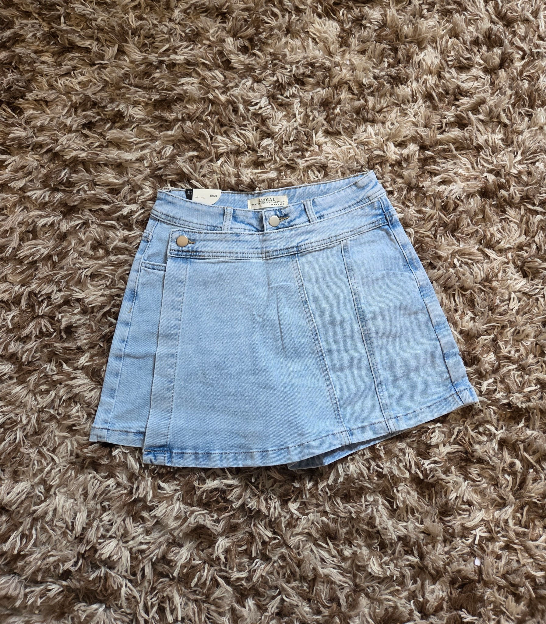 Light Blue Denim Skort