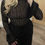 Thumbnail: Diamante Mesh Flare Cuff Top- Black