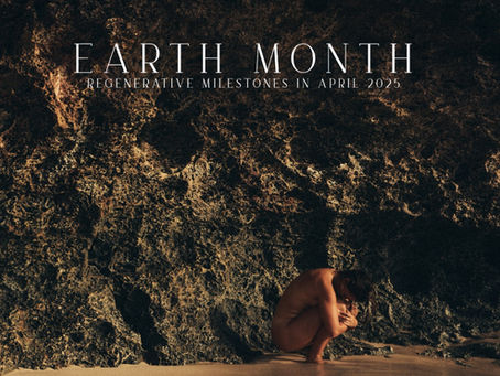 Cofounder, Emilie celebrating Earth Month's milestones naked in Kilifi, Kenya