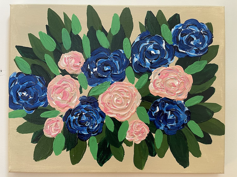 Blue and Pink Roses