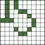 Thumbnail: St. Patrick's Day cross stitch pattern example. Chart uses color blocks to show where each x stitch should be placed.