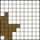 Thumbnail: Fall cross stitch pattern example. Chart uses color blocks to show cross stitchers where each x stitch should go.