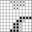 Thumbnail: Watermelon cross stitch pattern example. Chart uses cross stitch symbols to show where each x stitch should be placed.
